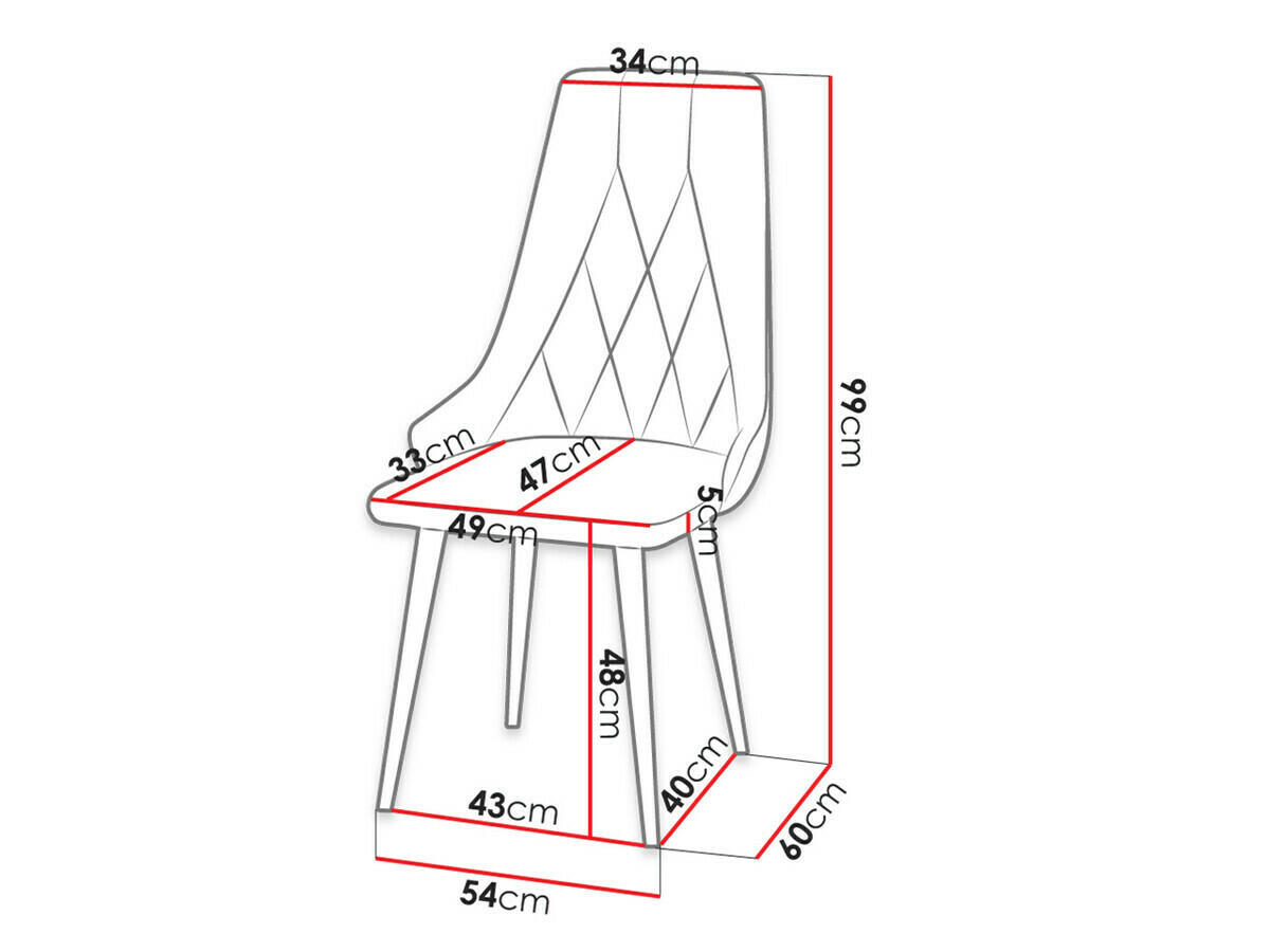 Обеденный гарнитур Racine 125 (Чёрный + Magic Velvet 2258)
