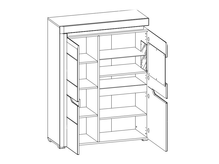 Шкафчик Revelmi 104 (Глянцевый белый + Белый)