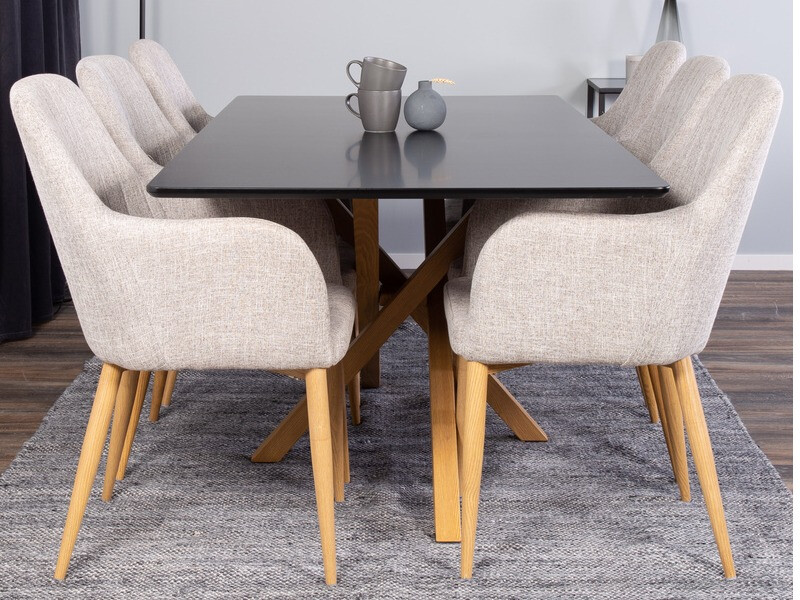 Cтол Dallas 193 (Чёрный + дуб)