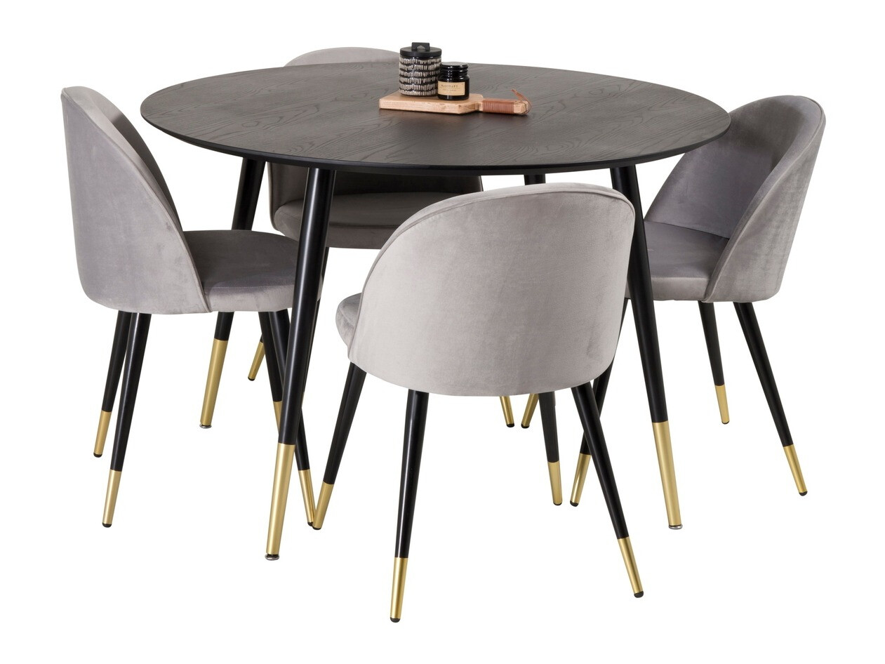 Galds Dallas 104 (Melns + Misiņš)