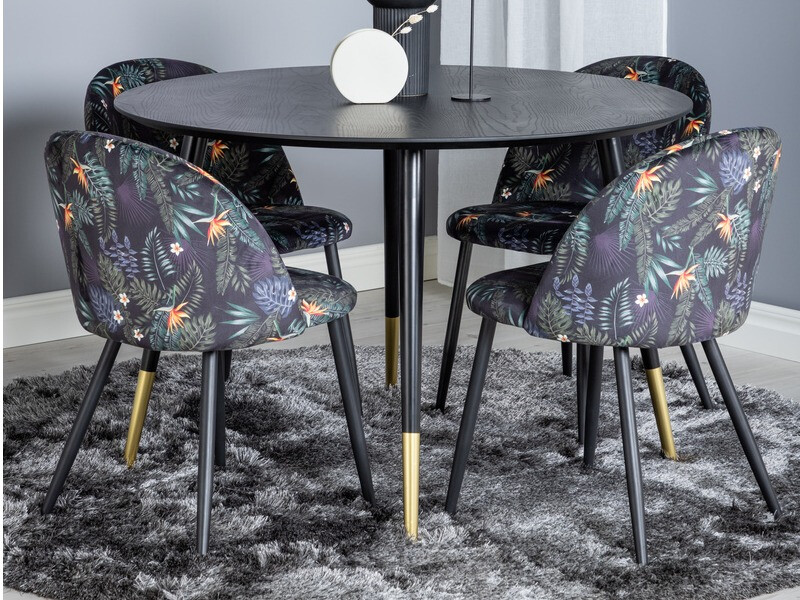 Galds Dallas 104 (Melns + Misiņš)