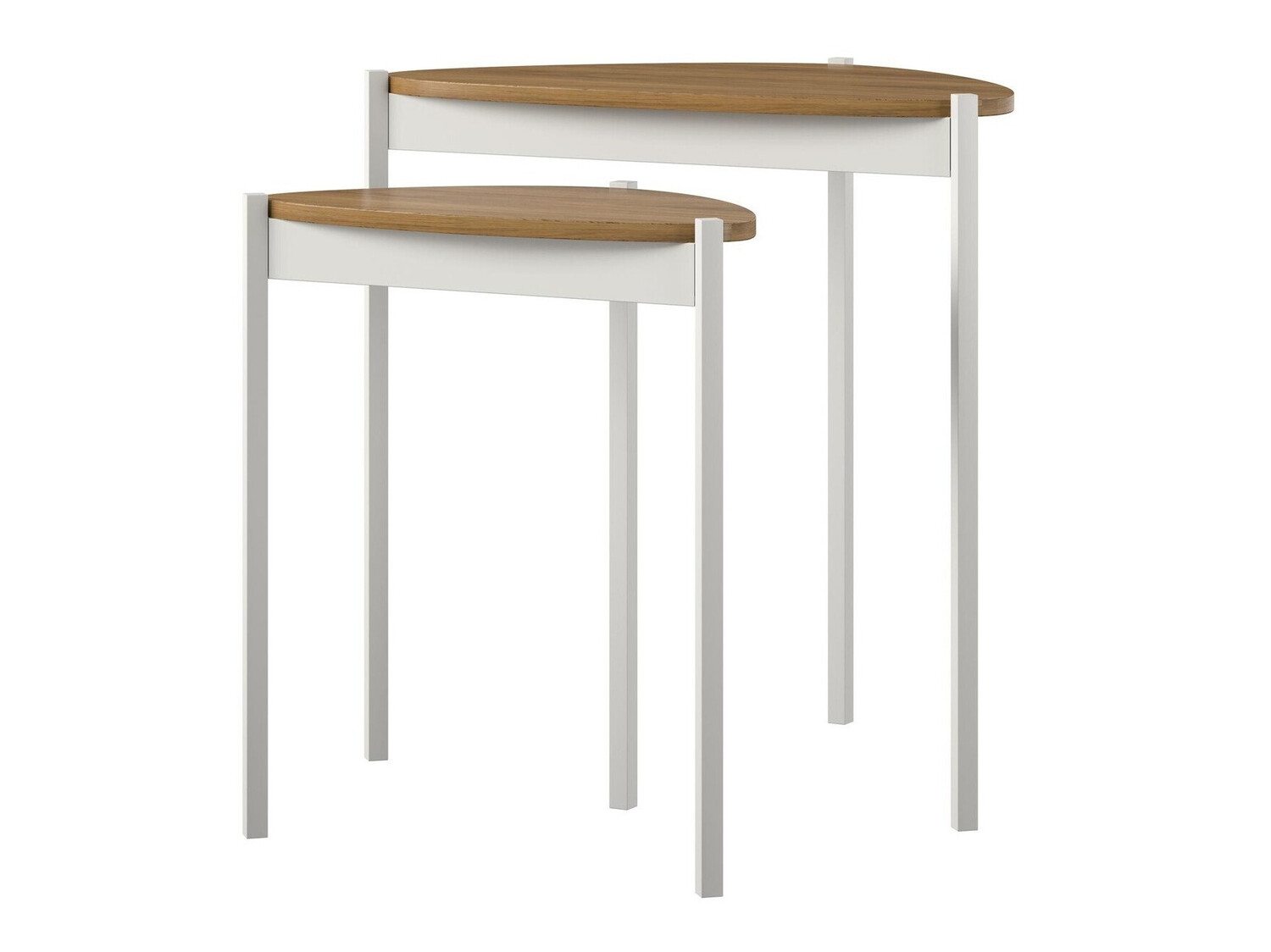 Комплект кофейных столиков Novogratz 154 (Белый + Грецкий орех)