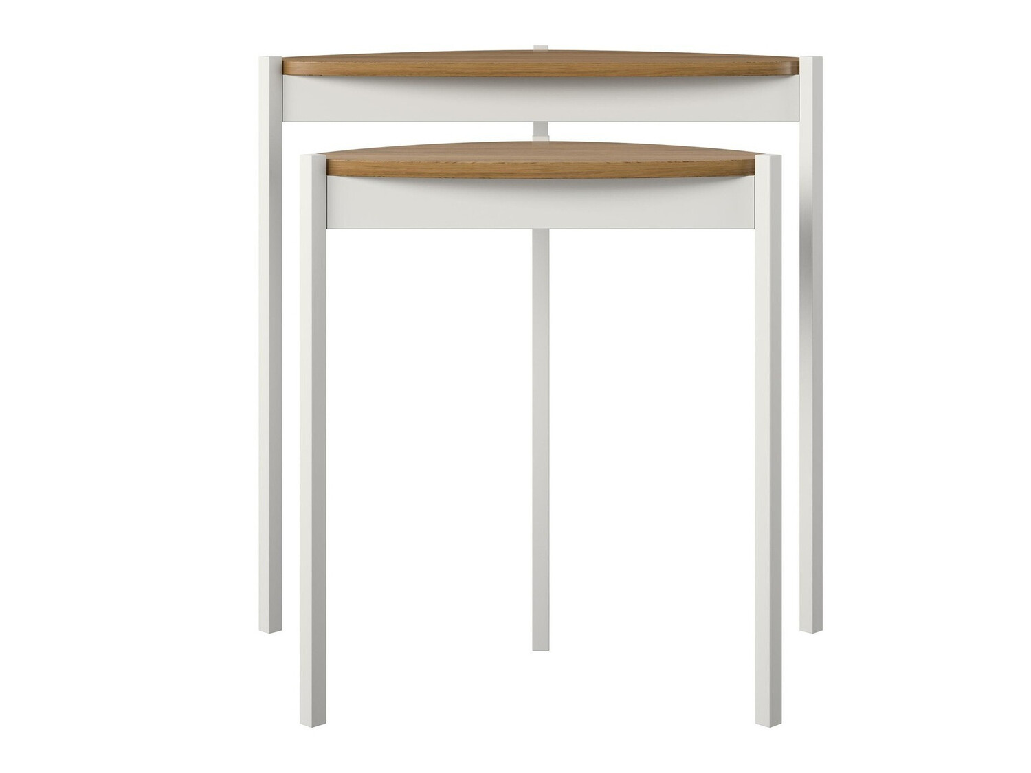 Комплект кофейных столиков Novogratz 154 (Белый + Грецкий орех)