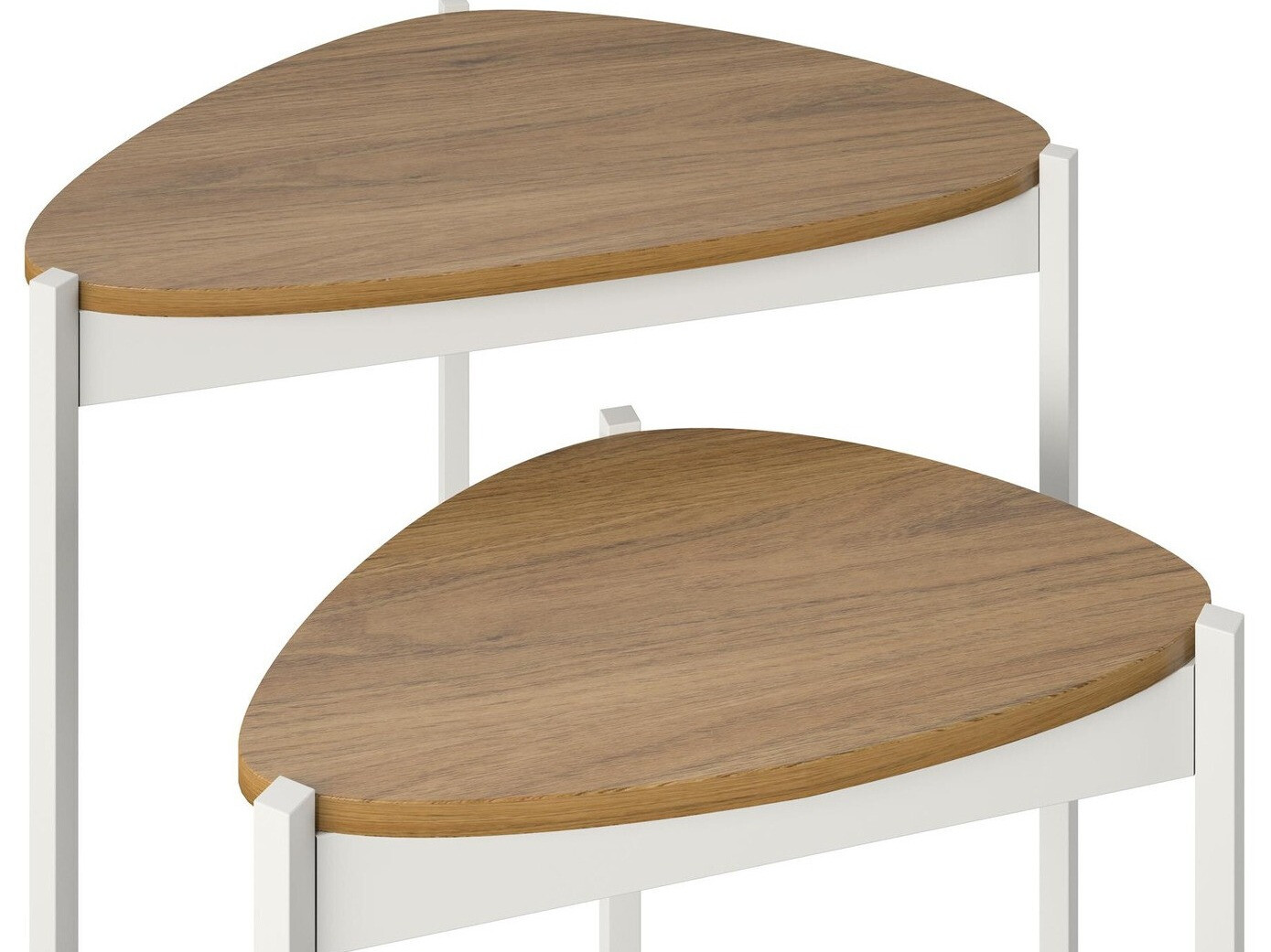 Комплект кофейных столиков Novogratz 154 (Белый + Грецкий орех)