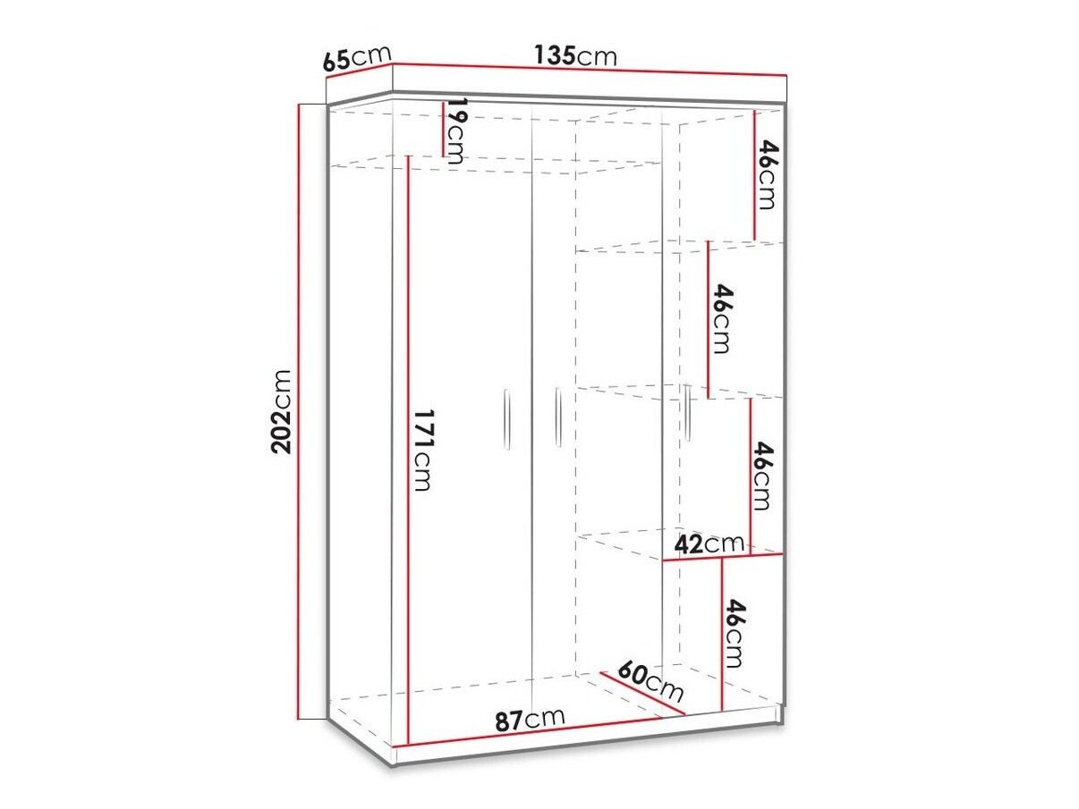 Skapis Catromi 118 (Balts)