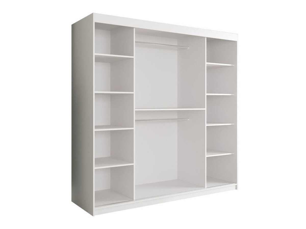 Skapis Hartford 250 (Matēts balts + Balts marmors)