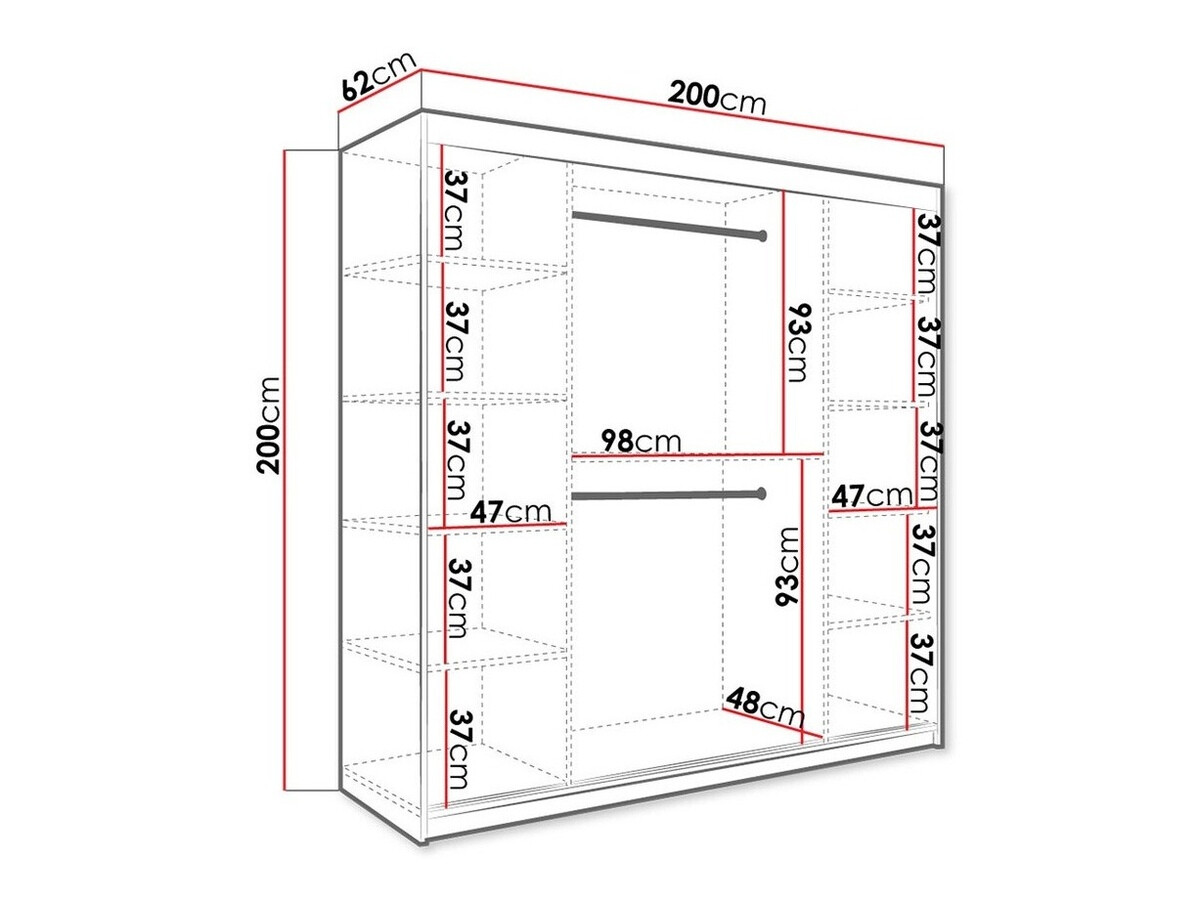 Skapis Hartford 250 (Matēts balts + Balts marmors)