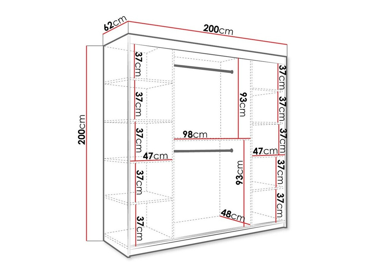 Skapis Hartford 250 (Matēts melns + Melnais marmors)