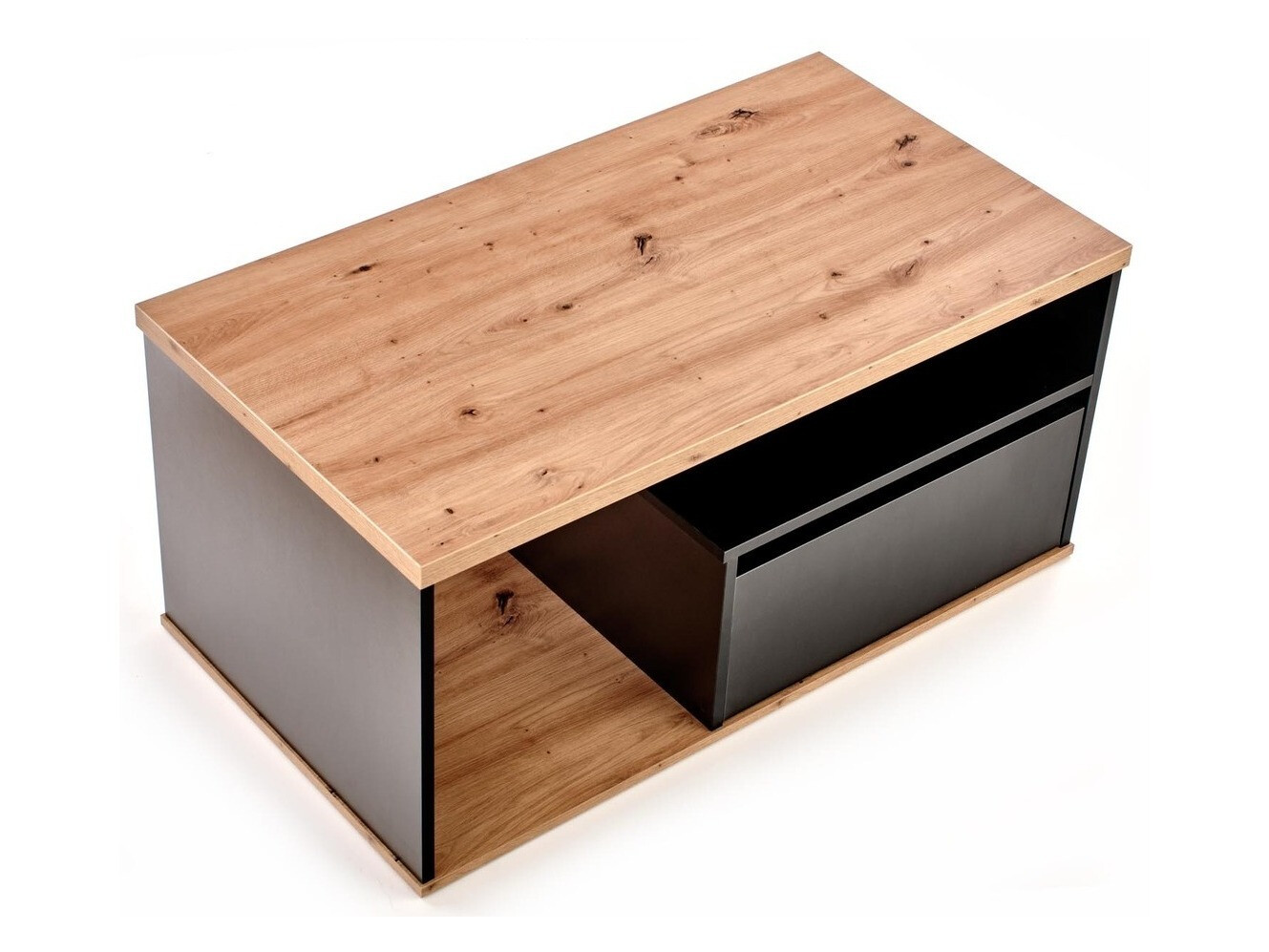 Žurnālu galdiņš Houston 954 (Votan ozols + Melns)