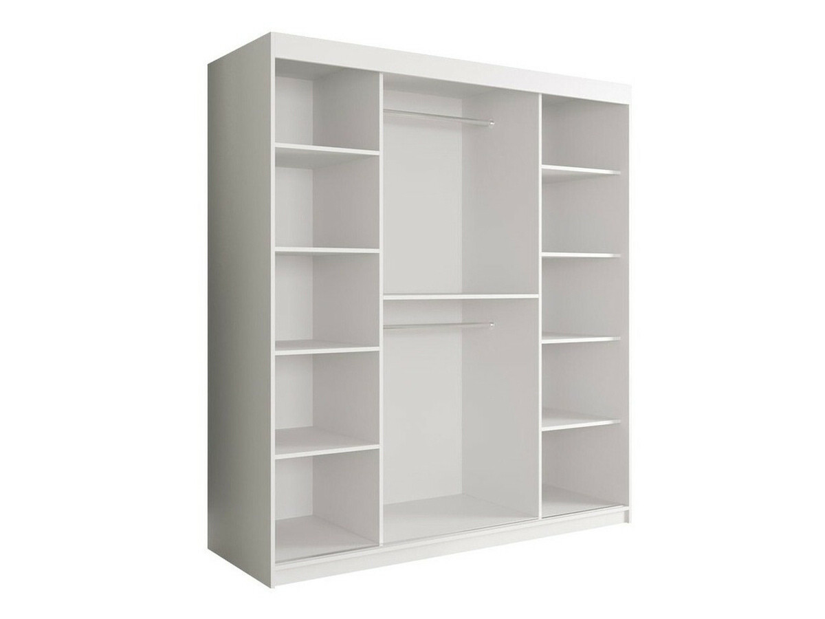 Skapis Hartford 249 (Matēts melns + Balts marmors)