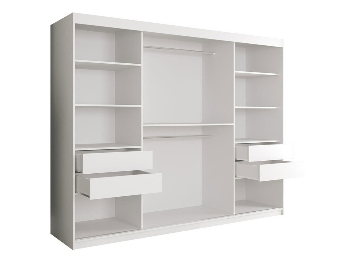 Skapis Hartford 263 (Matēts balts + Balts marmors)