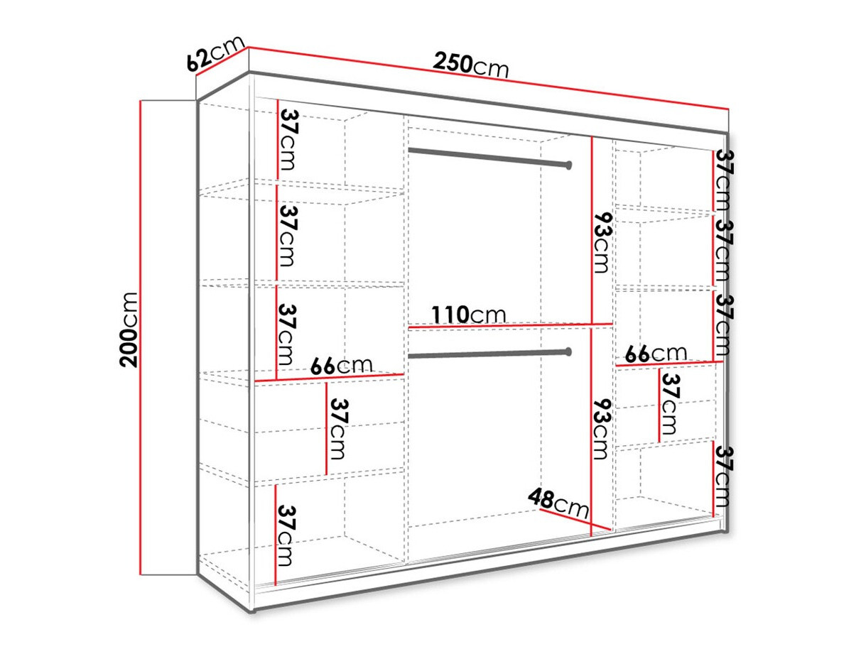 Skapis Hartford 263 (Matēts melns + Melnais marmors)