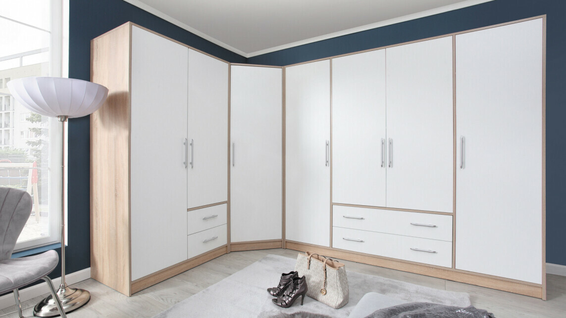 Skapis Cavmero 100 (Sonomas ozols + Balts)