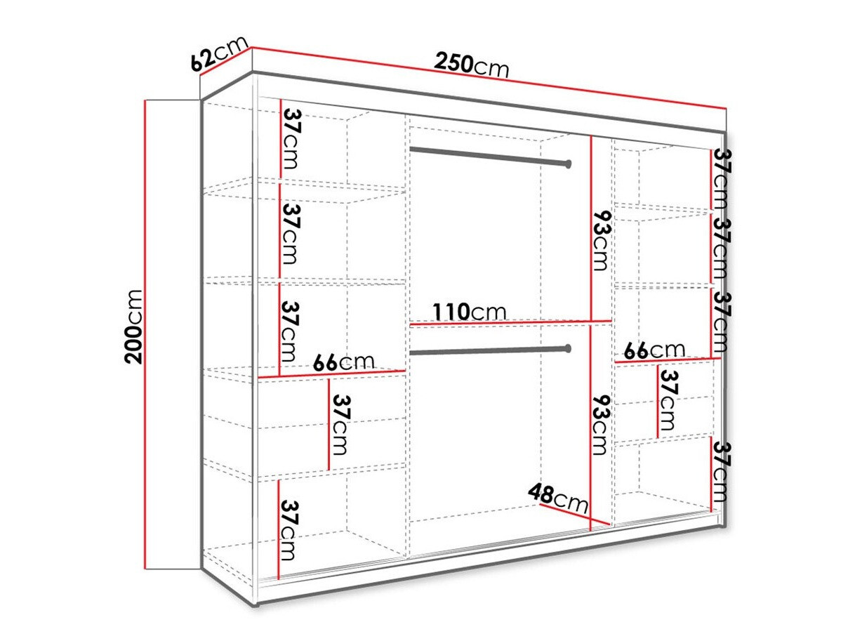 Skapis Hartford 245 (Matēts melns + Melnais marmors)