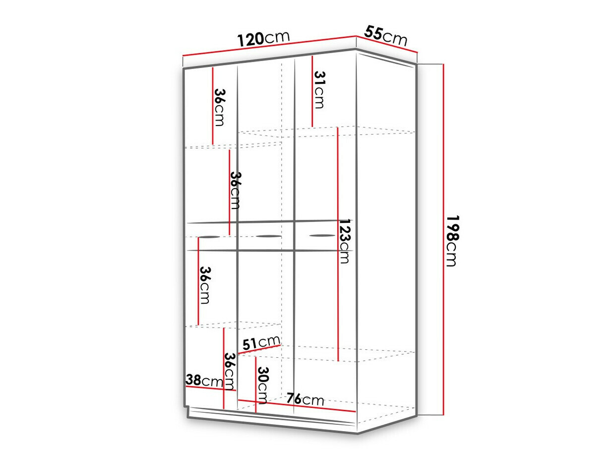 Skapis Salmere 107 (Balts + Glancēts balts + Spīdīgi rozā)