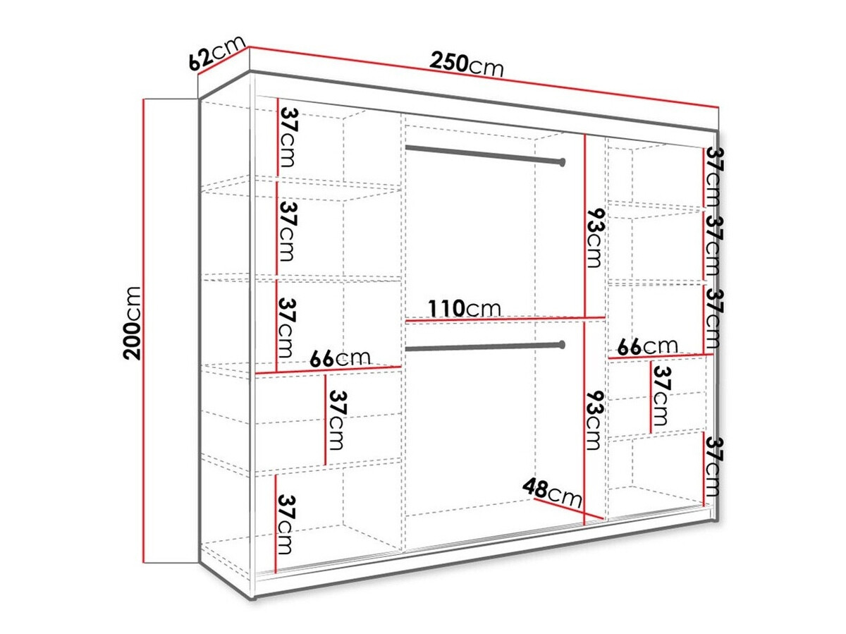 Шкаф Hartford 245 (Матовый черный + Белый мрамор)