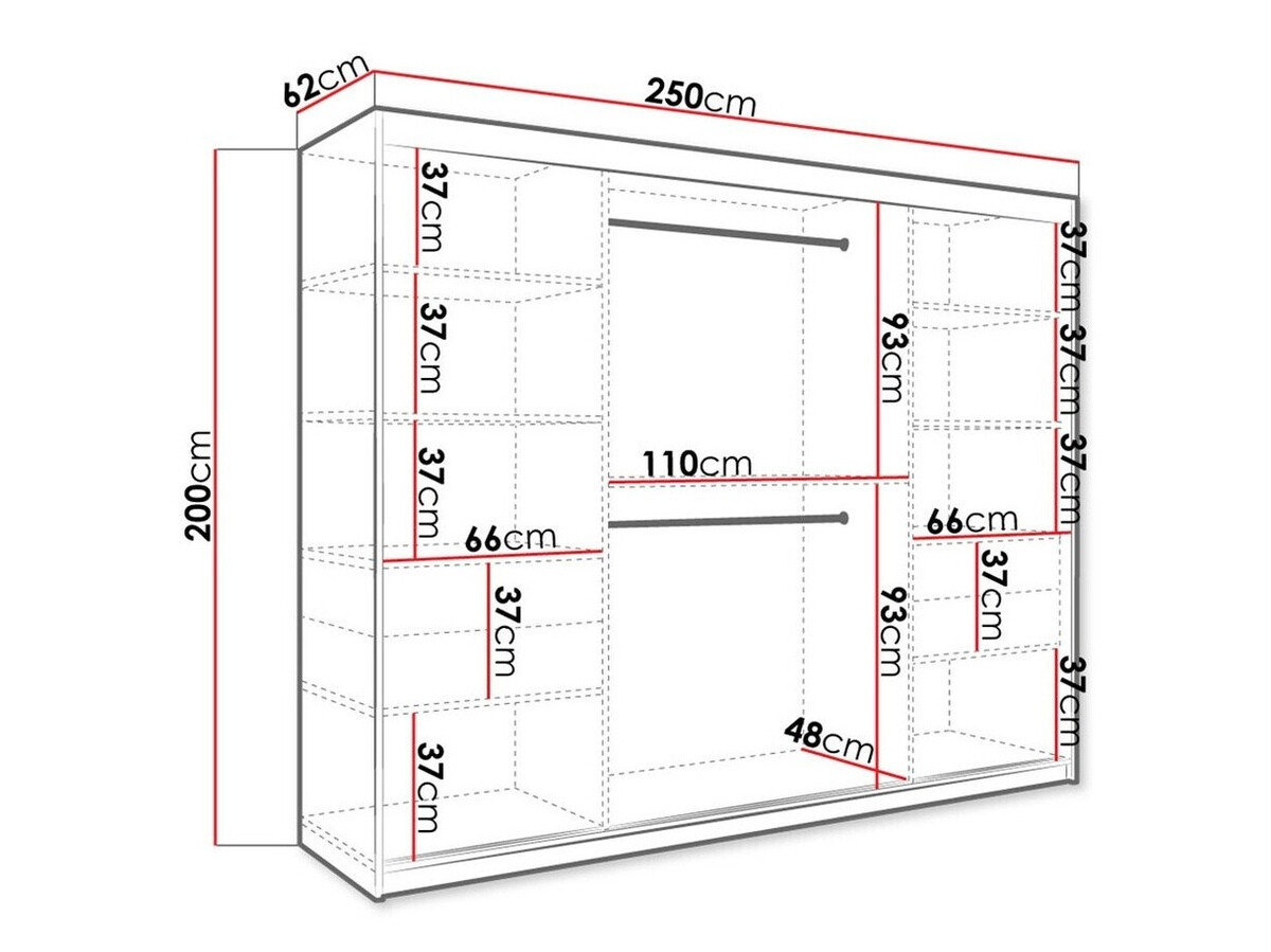 Шкаф Hartford 251 (Матовый черный + Белый мрамор)
