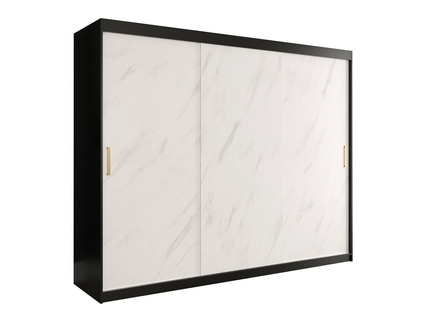 Шкаф Hartford 251 (Матовый черный + Белый мрамор)