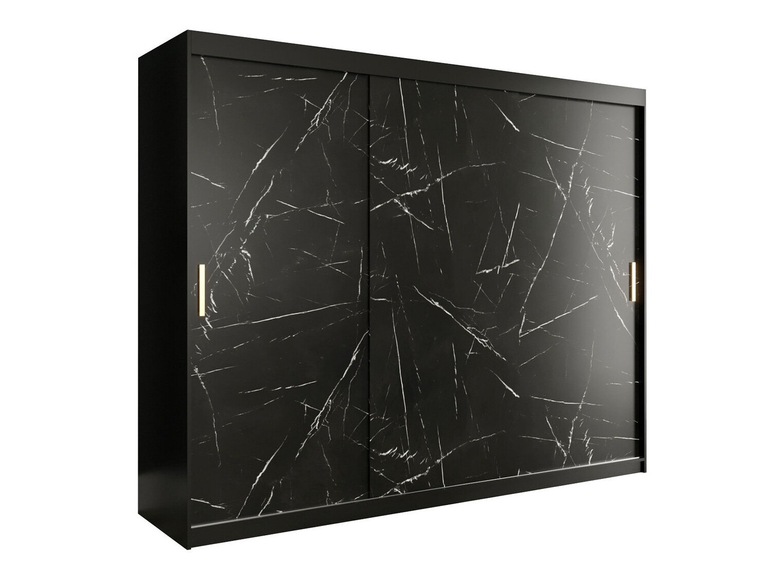 Шкаф Hartford 251 (Матовый черный + Черный мрамор)