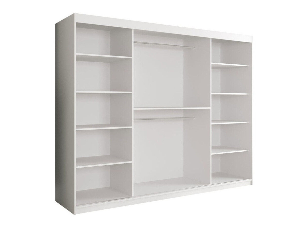 Skapis Hartford 245 (Matēts balts + Balts marmors)