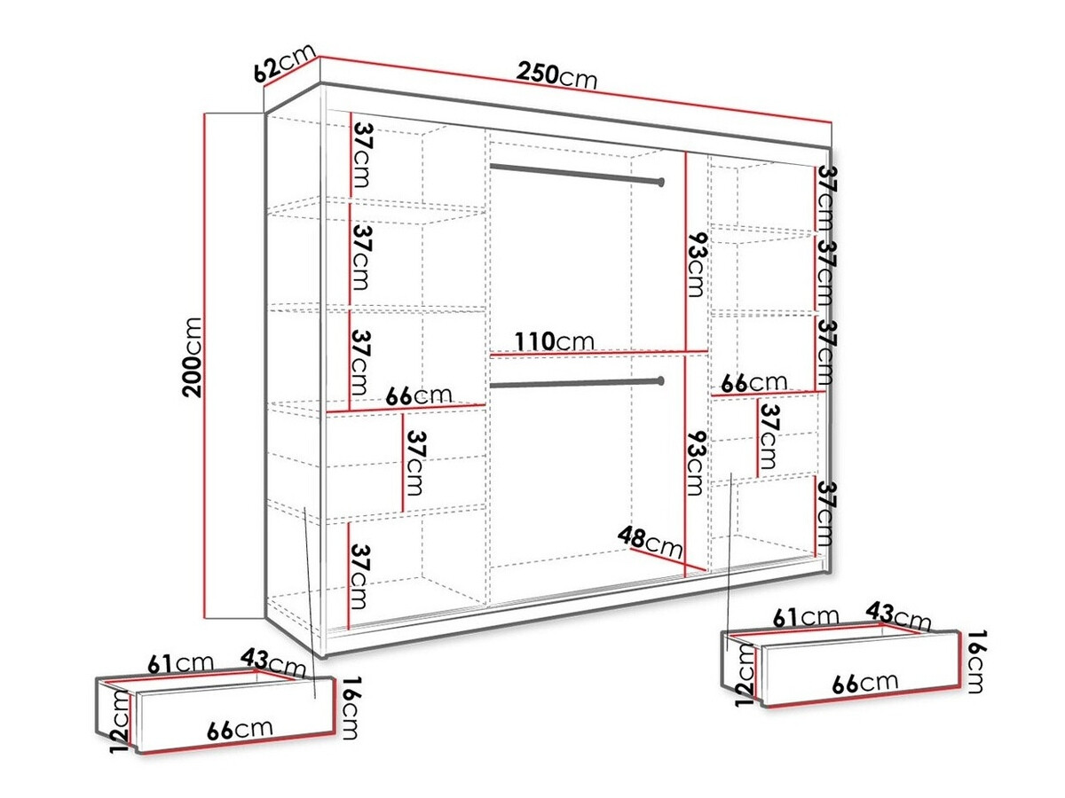 Skapis Hartford 251 (Matēts balts + Balts marmors)