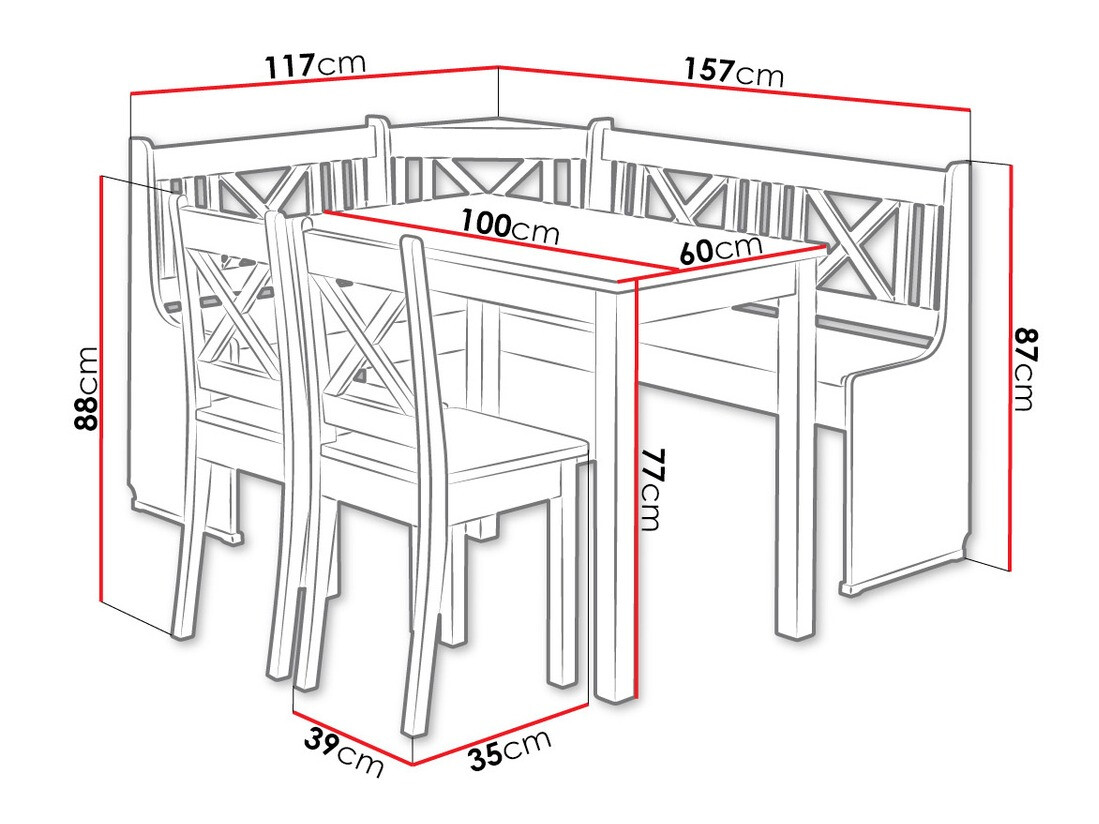 Кухонный угол Edmond 107