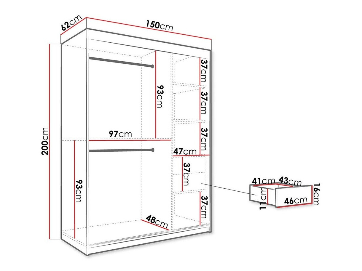 Шкаф Hartford 260 (Матовый черный + Черный мрамор)