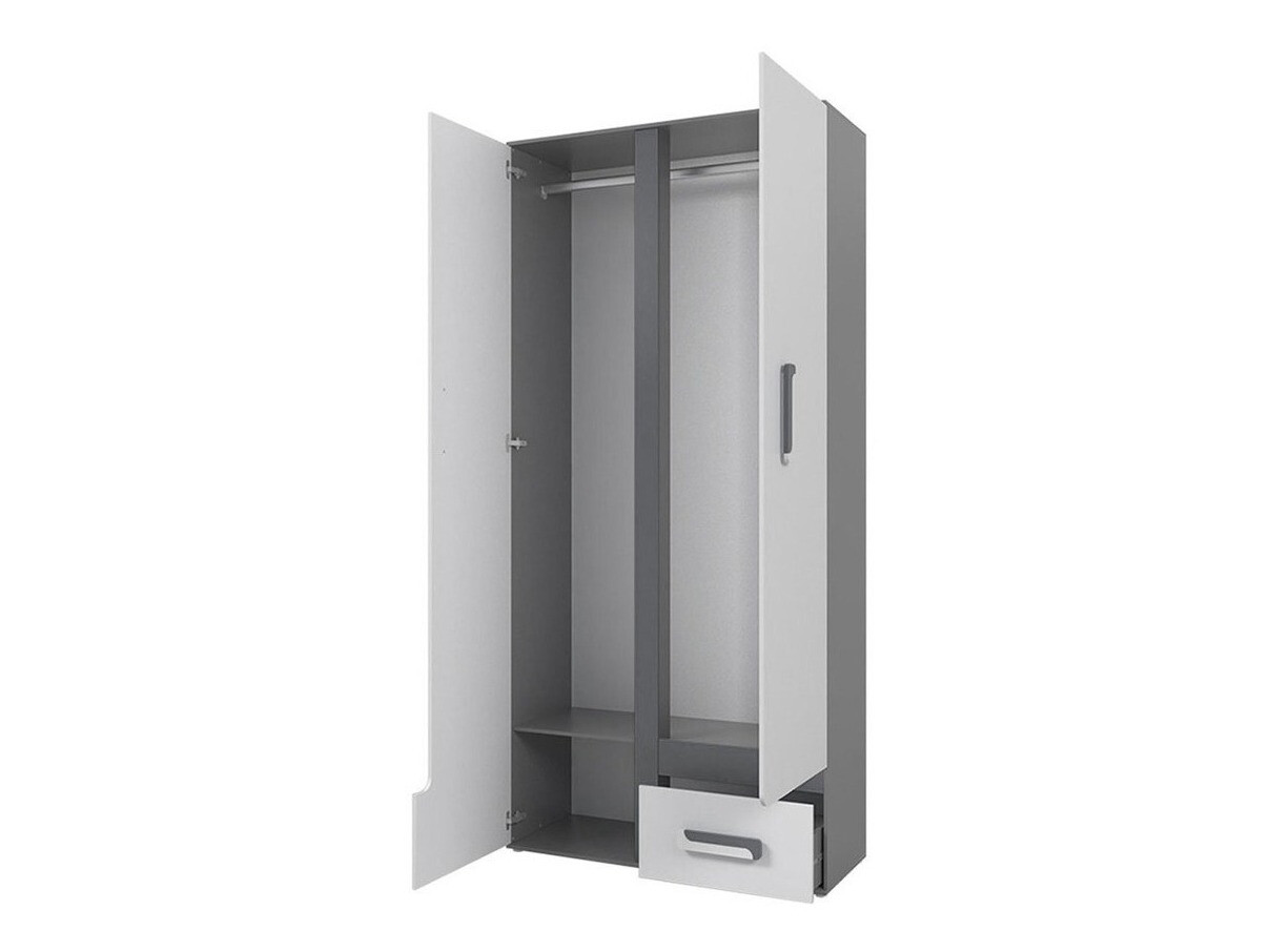 Skapis Aviseve 106 (Antracīts + Balts)