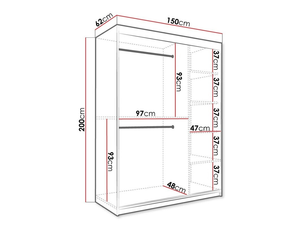 Skapis Hartford 260 (Matēts balts + Melnais marmors)