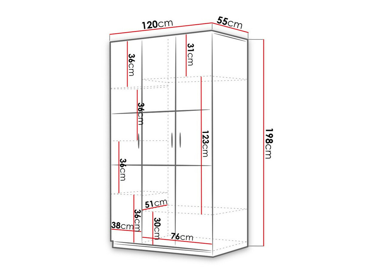 Skapis Salmere 108 (Balts + Glancēts balts + Glancēts pelēks)