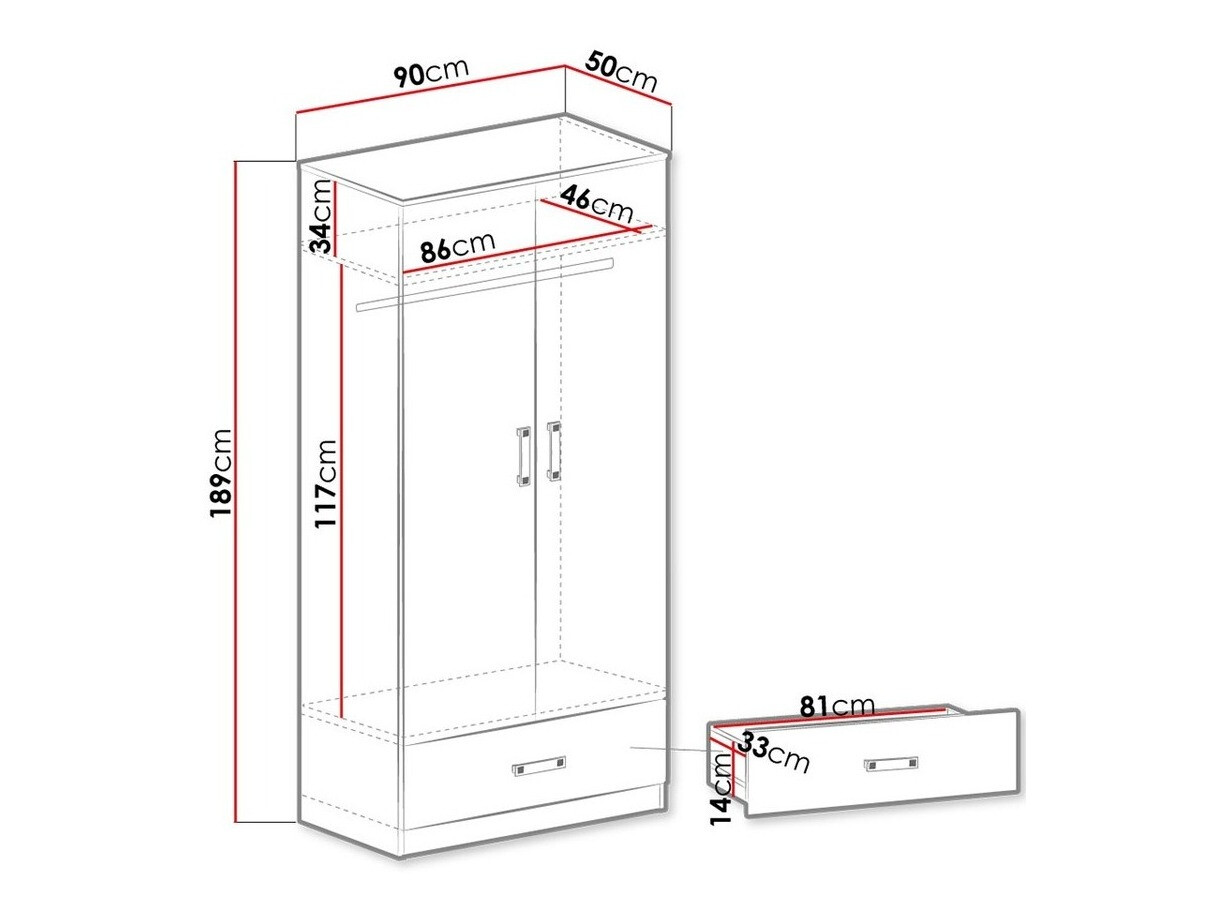 Skapis Sorviru 103 (Balts + Tirkīzs)