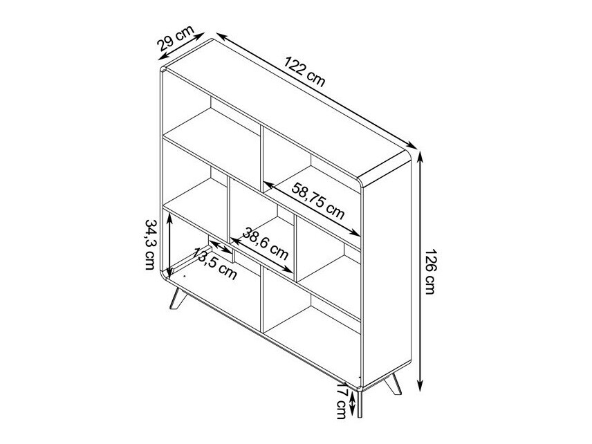 Стеллаж Elbtena 109 (Орех)