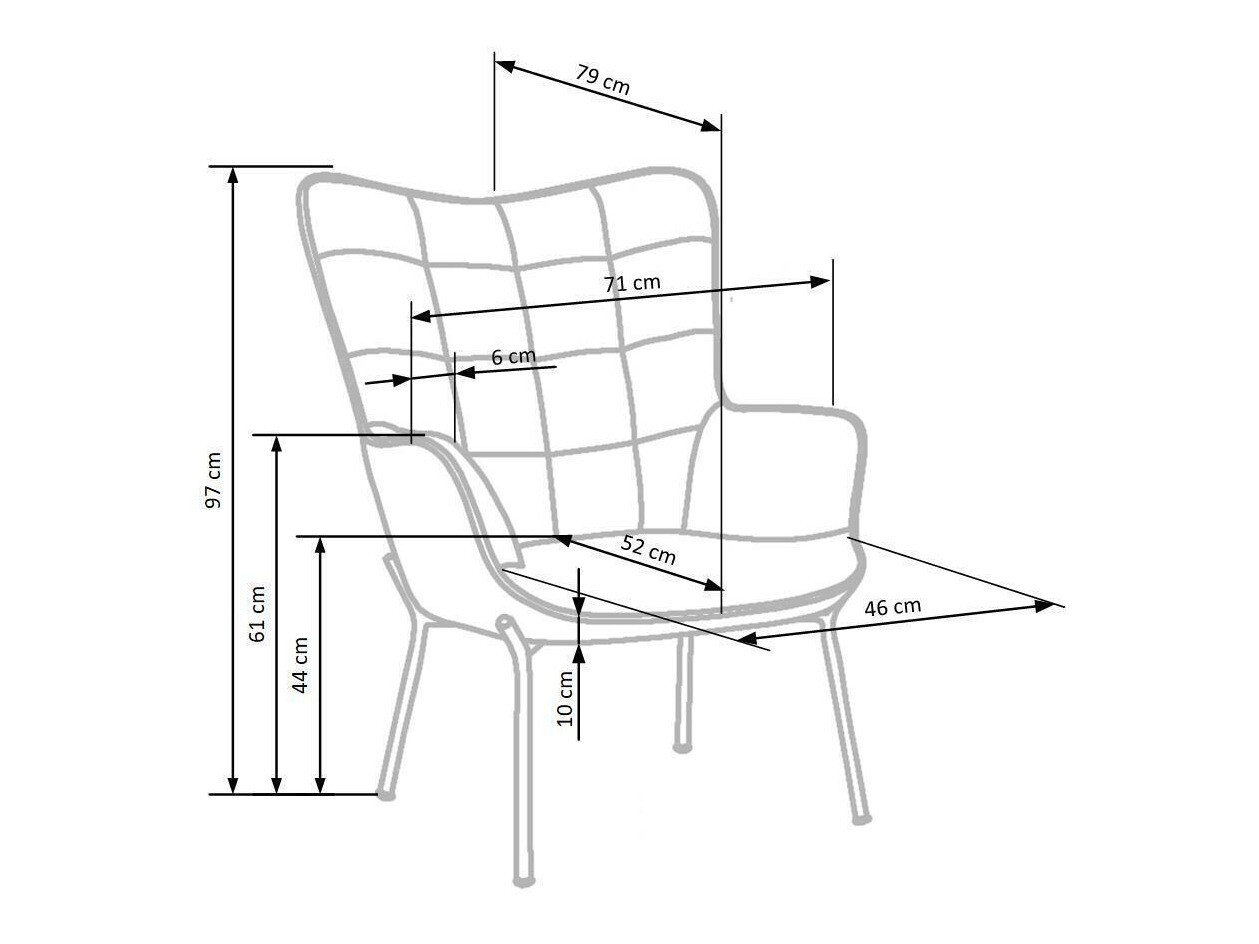 Krēsls Houston 868 (Dzeltens)