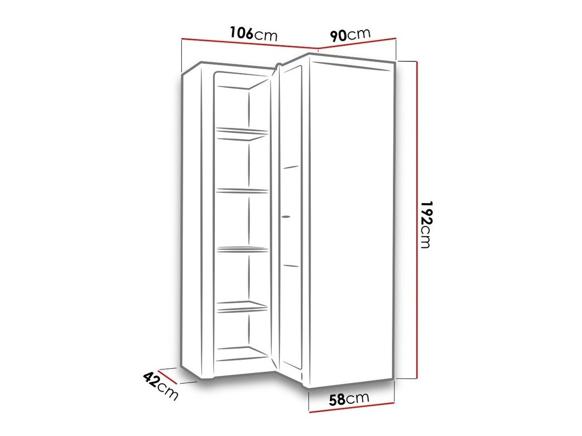 Угловой шкаф Serfeno 111 (Ясень)