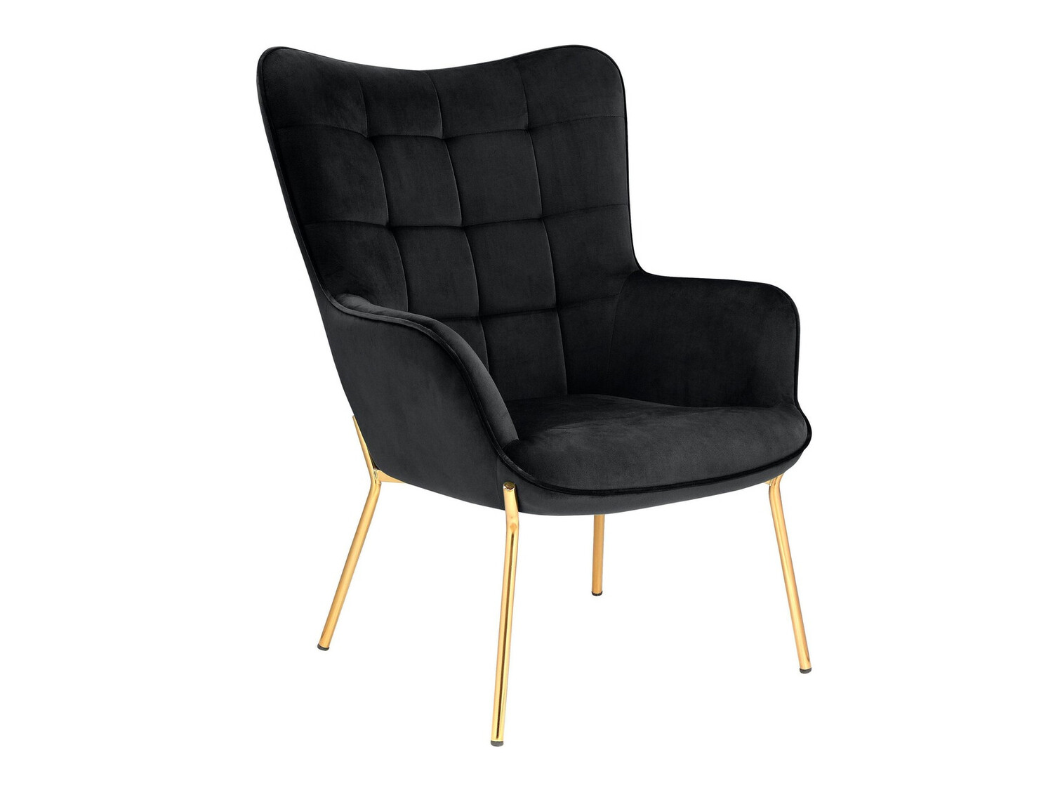 Atpūtas krēsls Denton 530 (Melns + Zelta)