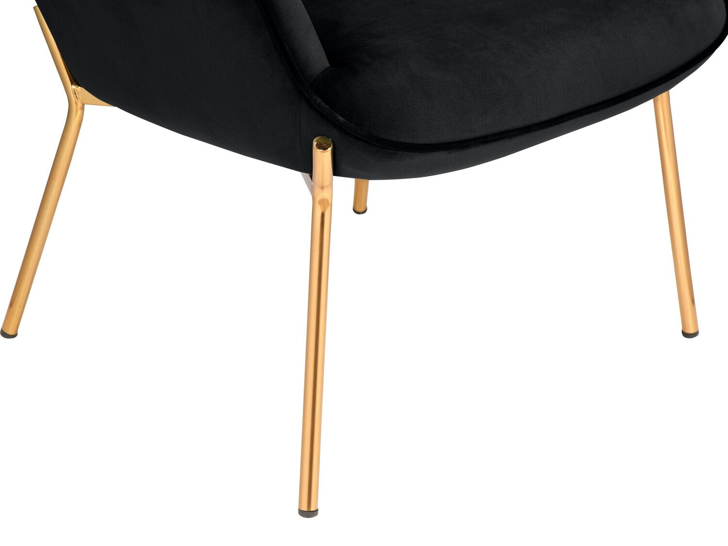 Atpūtas krēsls Denton 530 (Melns + Zelta)