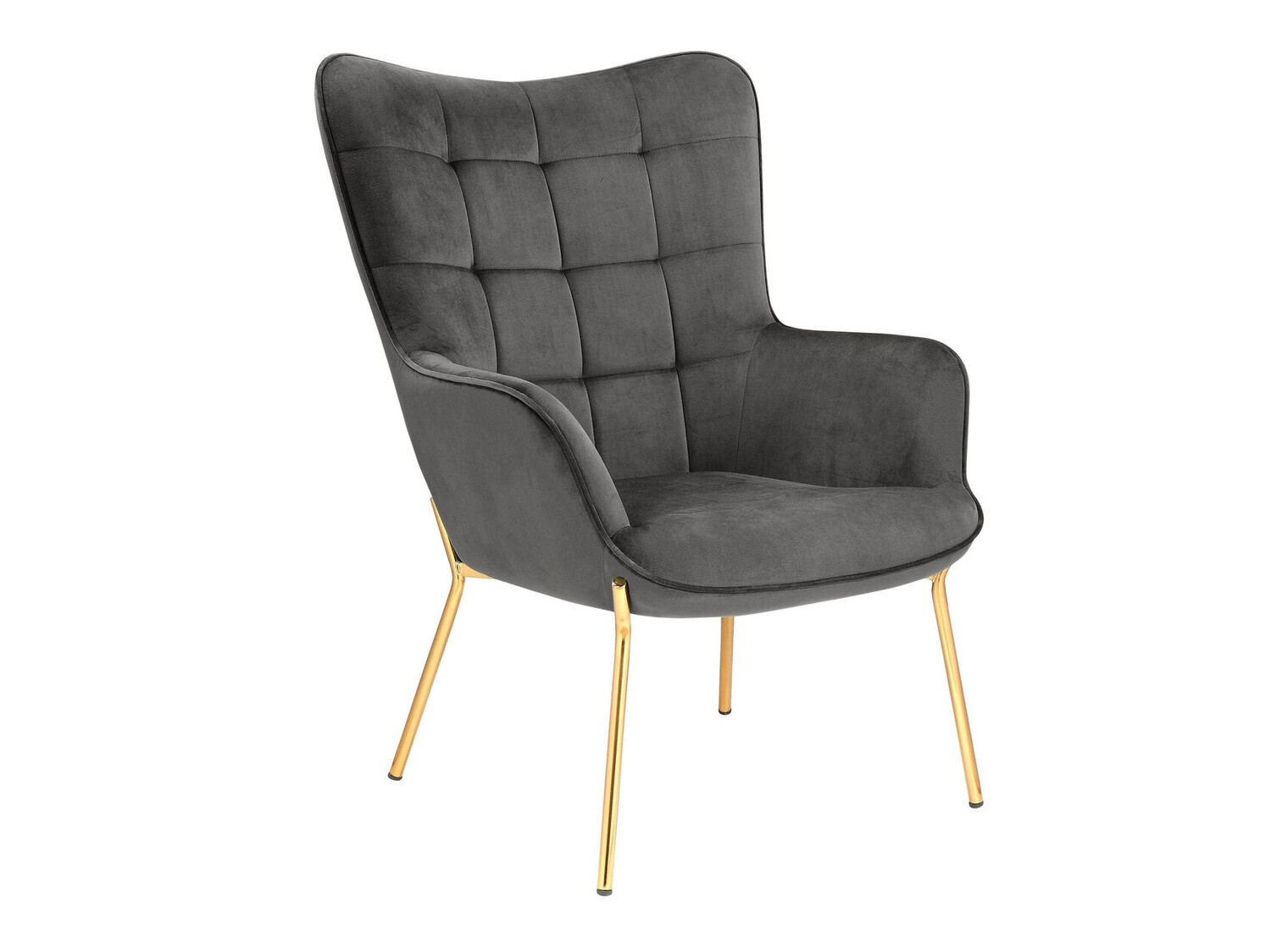 Atpūtas krēsls Denton 530 (Pelēks + Zelta)