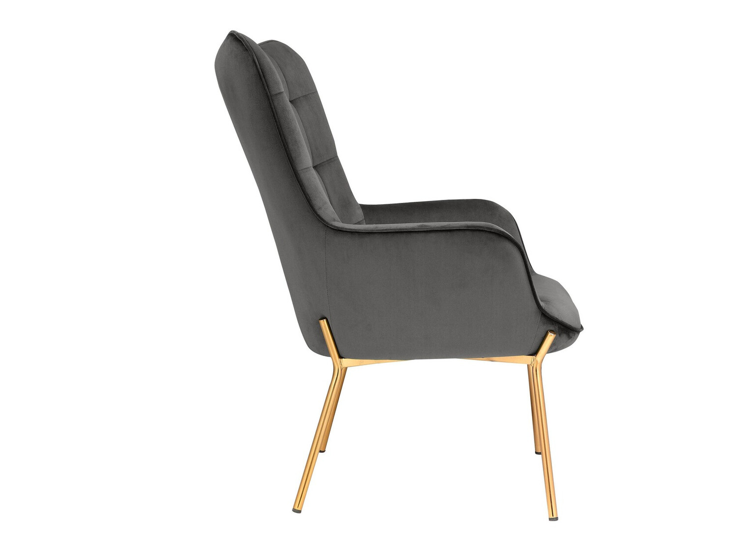 Atpūtas krēsls Denton 530 (Pelēks + Zelta)