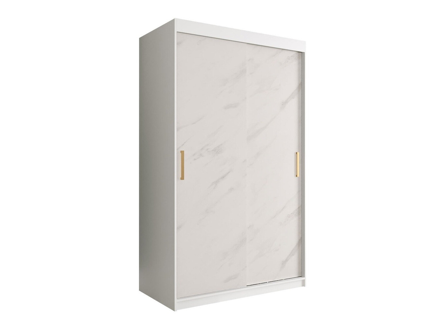 Шкаф Hartford 247 (Матовый белый + Белый мрамор)