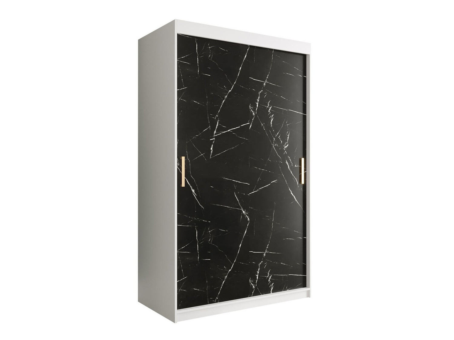 Шкаф Hartford 247 (Матовый белый + Черный мрамор)