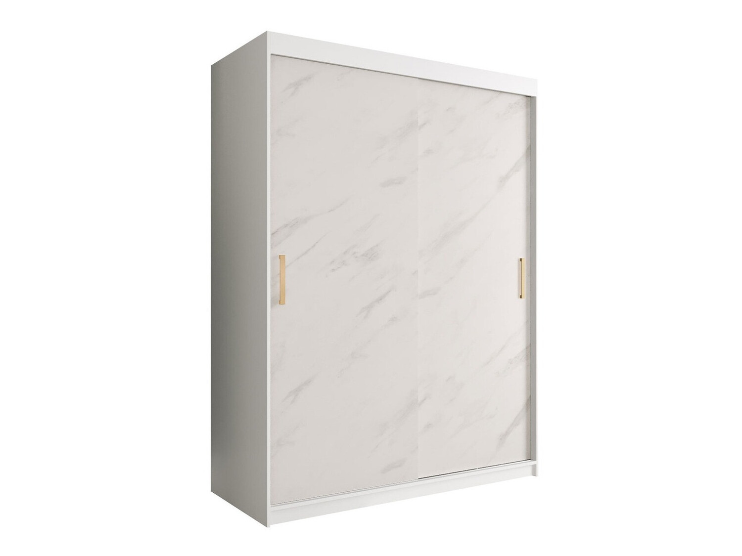 Шкаф Hartford 248 (Матовый белый + Белый мрамор)