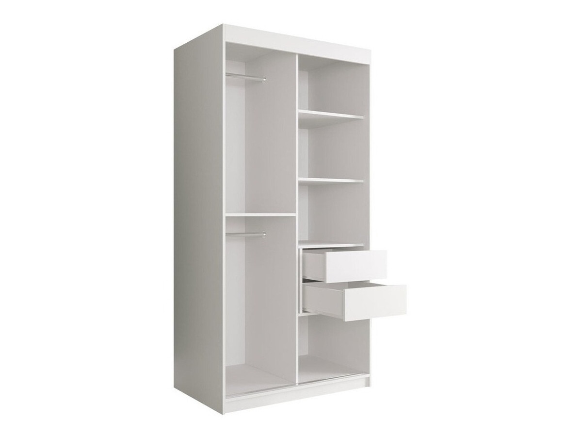 Шкаф Hartford 252 (Матовый белый + Черный мрамор)