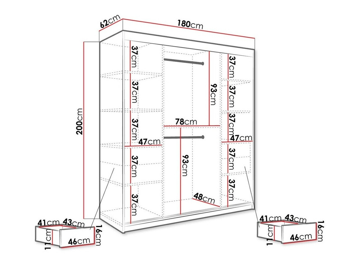 Шкаф Hartford 255 (Матовый черный + Белый мрамор)