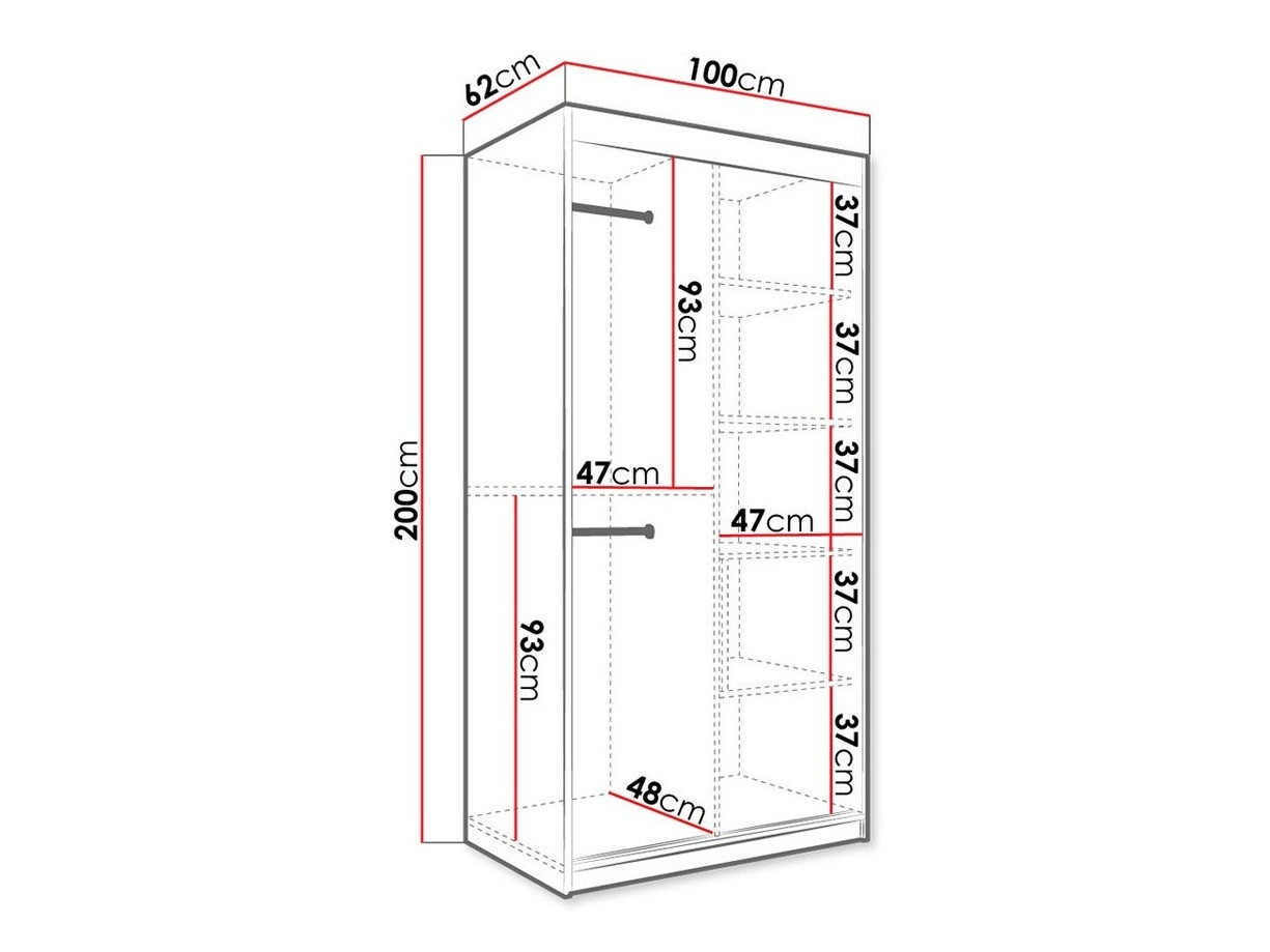 Шкаф Hartford 258 (Матовый черный + Черный мрамор)