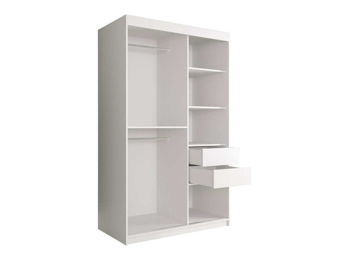 Шкаф Hartford 259 (Матовый белый + Черный мрамор)