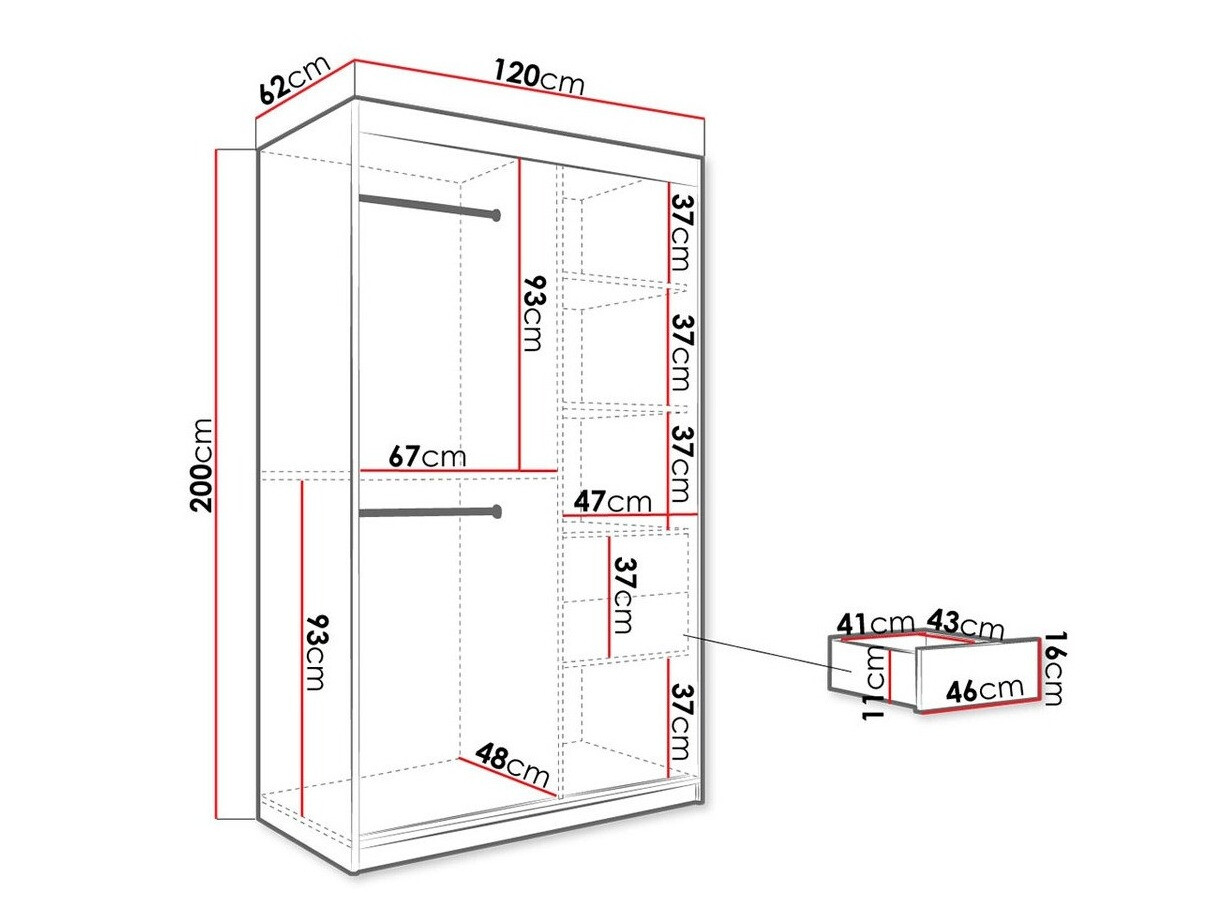 Skapis Hartford 247 (Matēts melns + Melnais marmors)