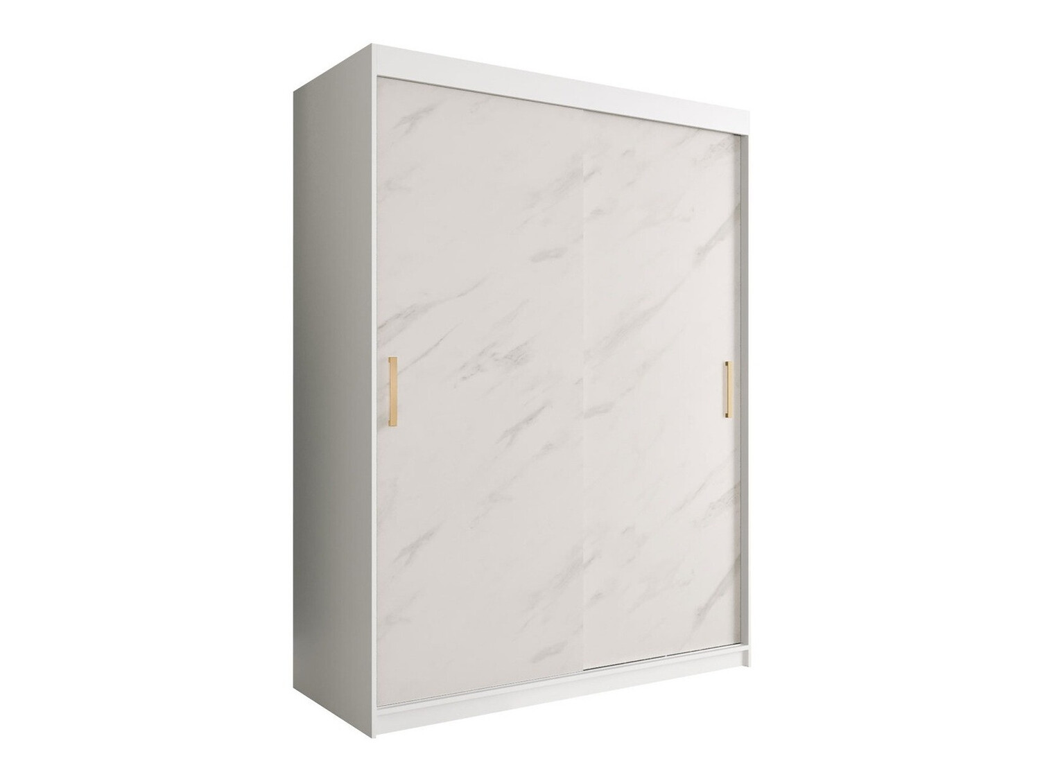Skapis Hartford 248 (Matēts balts + Balts marmors)
