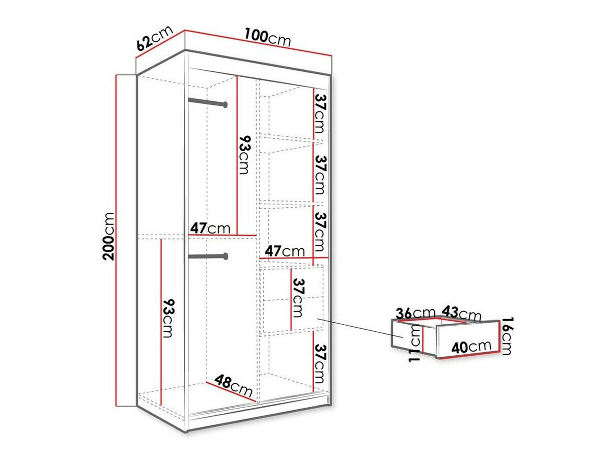 Skapis Hartford 252 (Matēts melns + Balts marmors)
