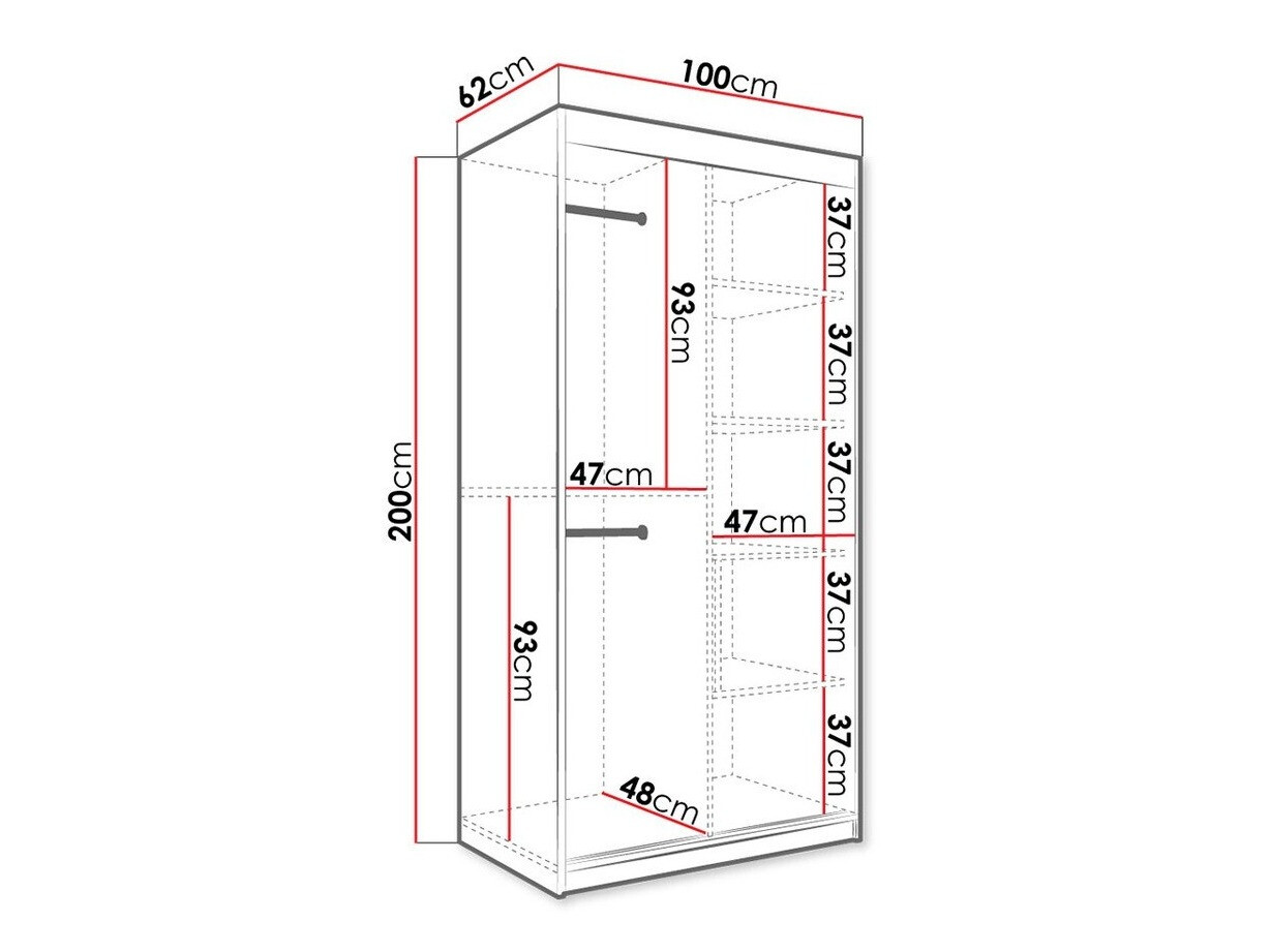 Skapis Hartford 252 (Matēts melns + Melnais marmors)