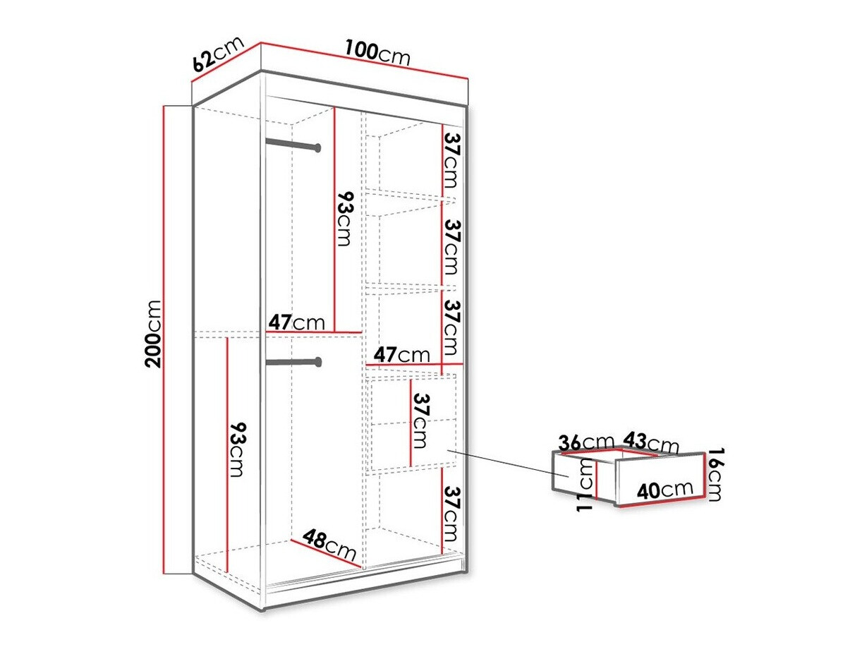 Skapis Hartford 252 (Matēts melns + Melnais marmors)
